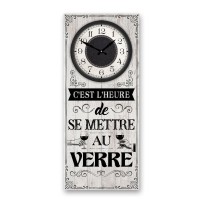 Horloge "Se mettre au verre" déco humour pas cher | Fiesta Factory