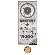 Horloge "Se mettre au verre" déco humour pas cher | Fiesta Factory