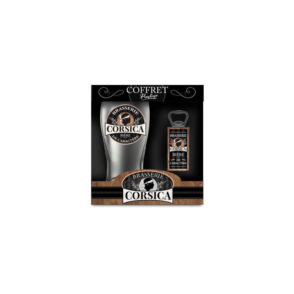 Coffret verre à bière "Corsica" cadeau original pas cher | Fiesta Factory
