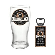 Coffret verre à bière "Corsica" cadeau original pas cher | Fiesta Factory