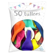 50 Ballons latex multicolores 30 cm - 36200P - Ballons latex