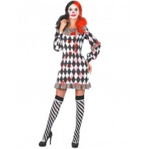 Déguisement clown ensanglanté femme pas cher – costume Halloween Fiesta Factory
