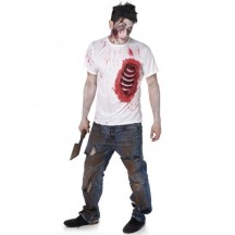 Déguisement zombie côtes latex homme pas cher – costume Halloween Fiesta Factory