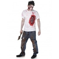Déguisement zombie côtes latex homme pas cher – costume Halloween Fiesta Factory