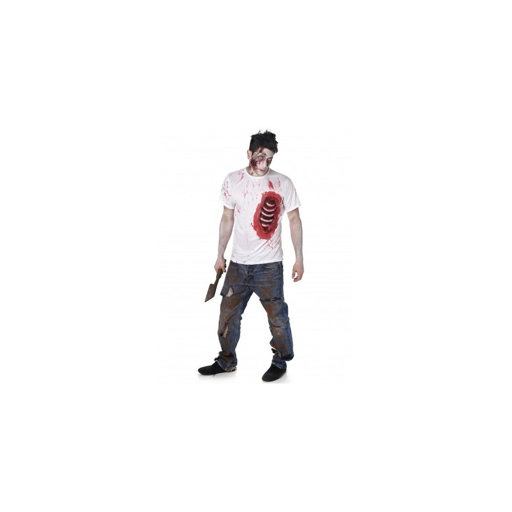 Déguisement zombie côtes latex homme pas cher – costume Halloween Fiesta Factory