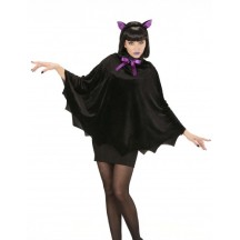 Poncho chauve-souris femme pas cher – costume Halloween Fiesta Factory