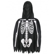 Poncho squelette adulte pas cher – costume Halloween Fiesta Factory