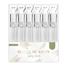 Tubes bulles mariage cœur x24 pas cher – accessoire mariage | Fiesta Factory