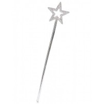 Baguette magique étoile argentée pas cher – accessoire déguisement Fiesta Factory