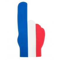 Main mousse bleu blanc rouge pas cher – accessoire supporter Fiesta Factory