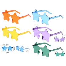 Lunettes Festives Étoile – 5 Coloris Assortis - 43351 - Lunettes fantaisie