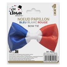 Nœud papillon bleu blanc rouge pas cher – Accessoire supporter