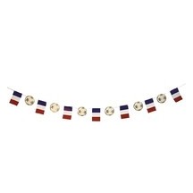 Guirlande papier France 5 m pas cher – déco bleu blanc rouge