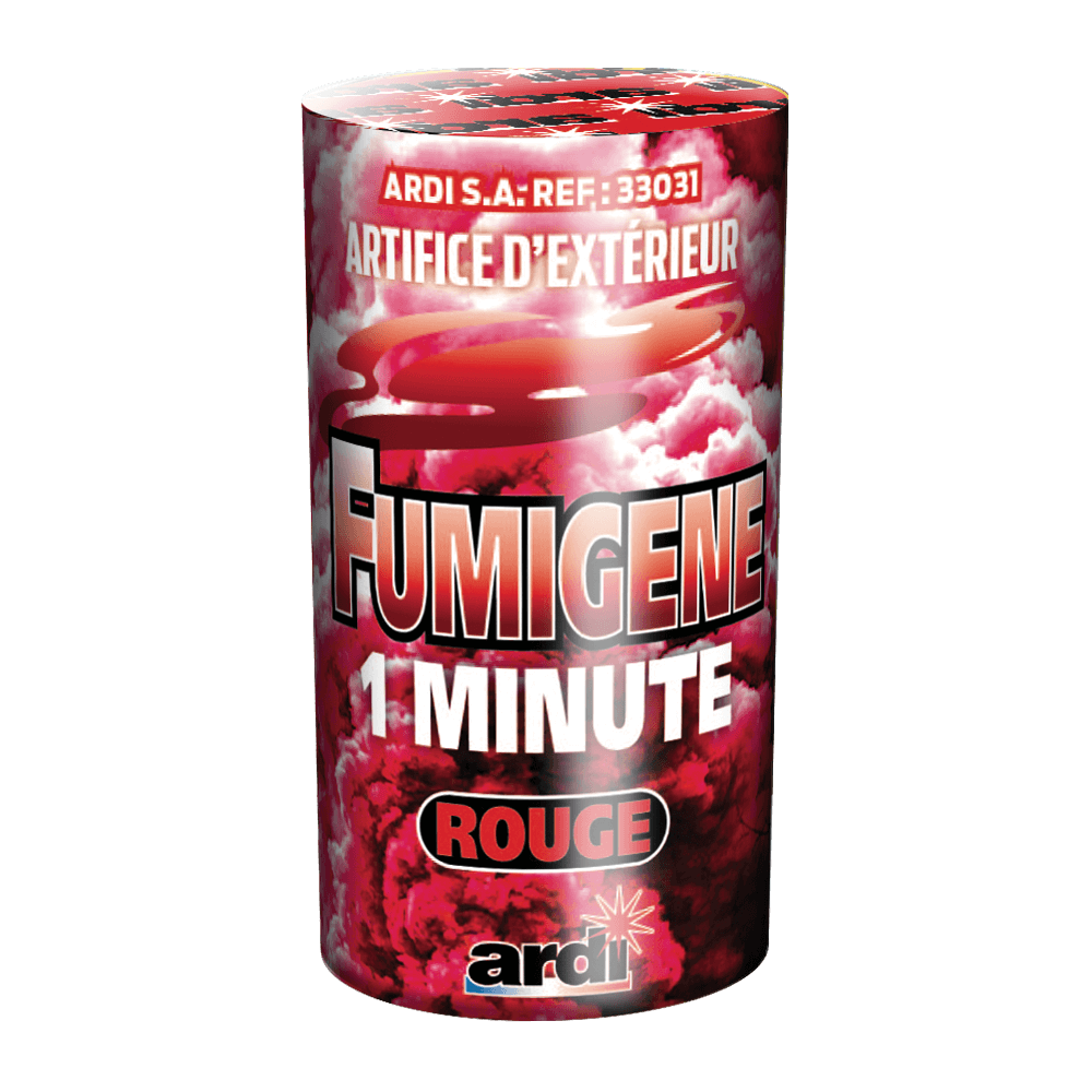 Pot fumigène rouge ARDI – Fumée rouge 1 minute pour événements