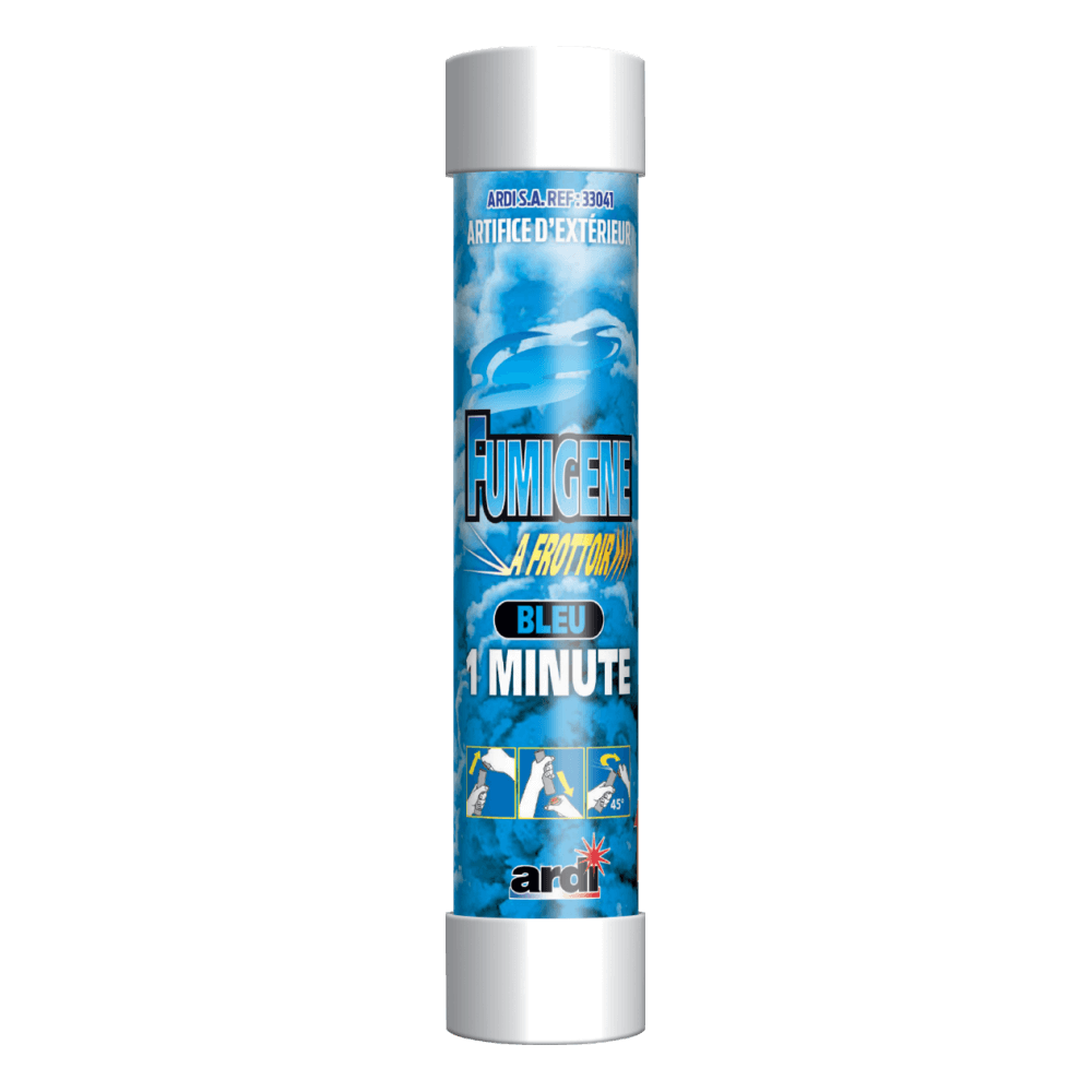 Fumigène bleu à frottoir – Fumée bleue instantanée pour événements