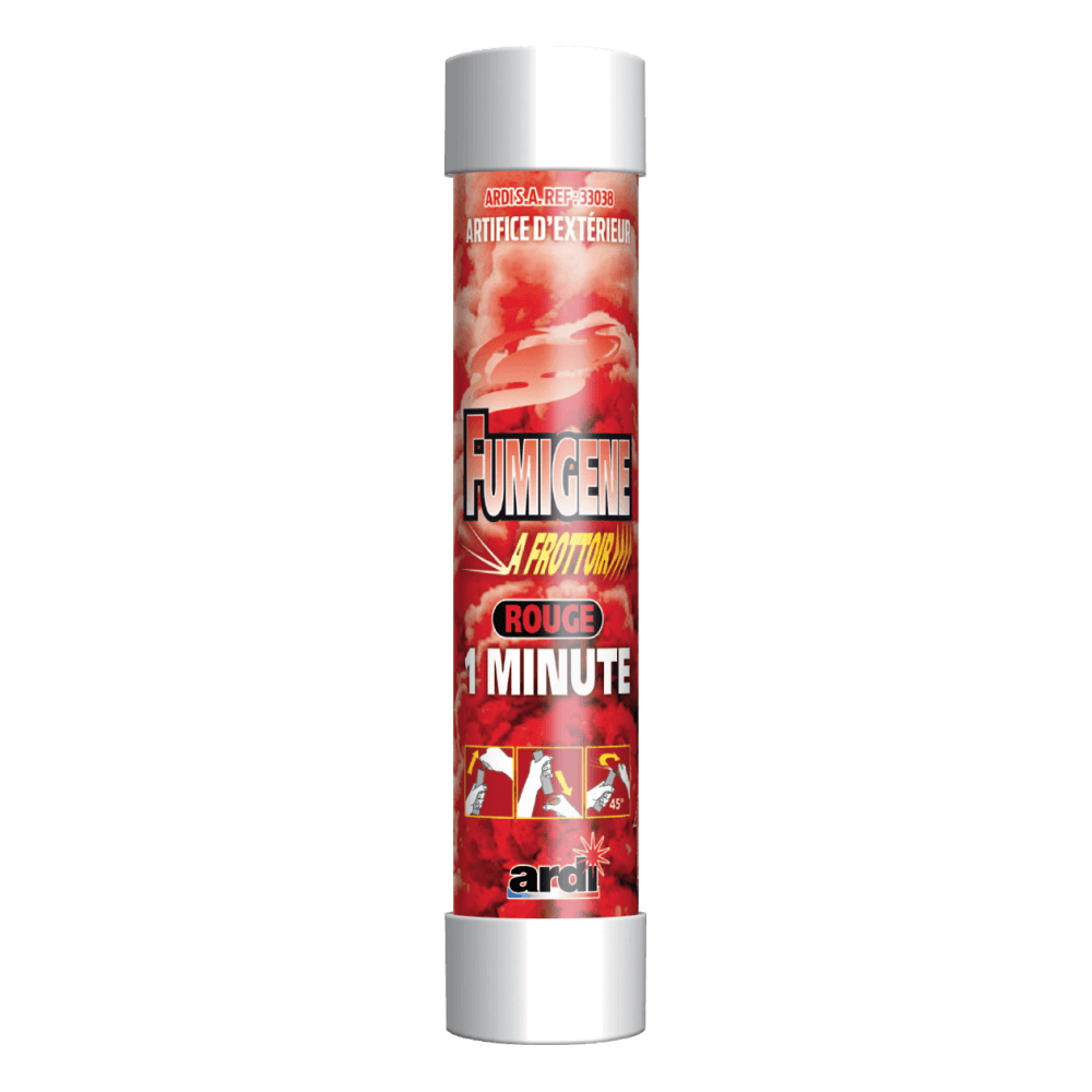 Fumigène rouge à frottoir – Fumée rouge instantanée pour événements