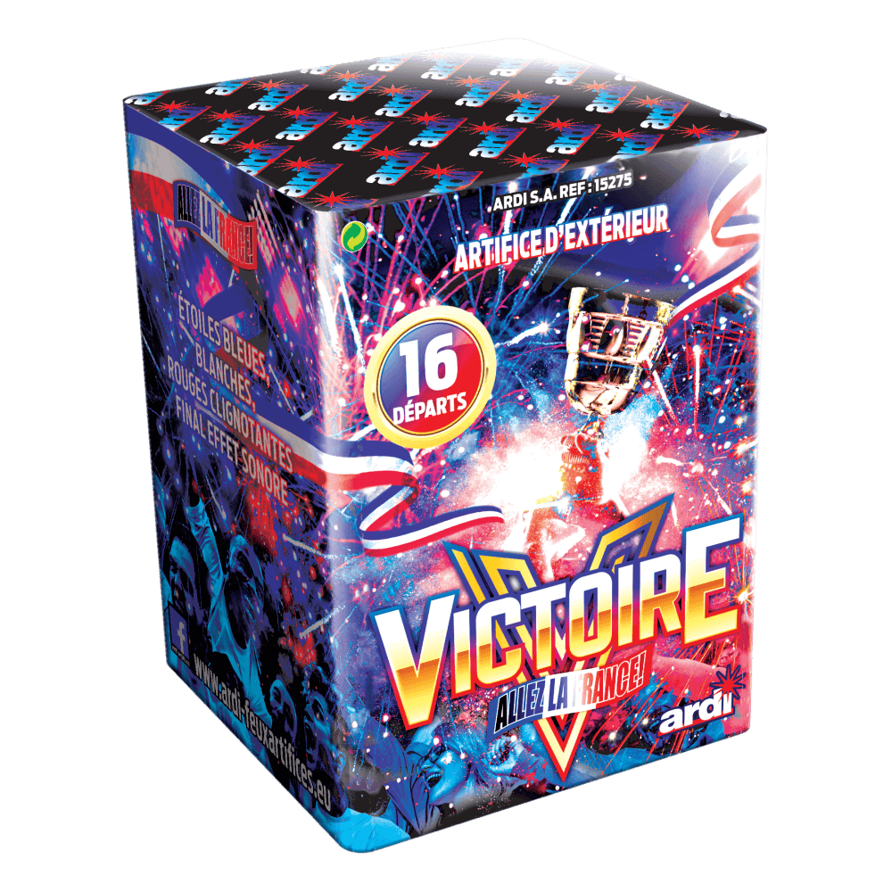 Compact VICTOIRE – ALLEZ LA FRANCE – Feu d’artifice Bleu Blanc Rouge F2