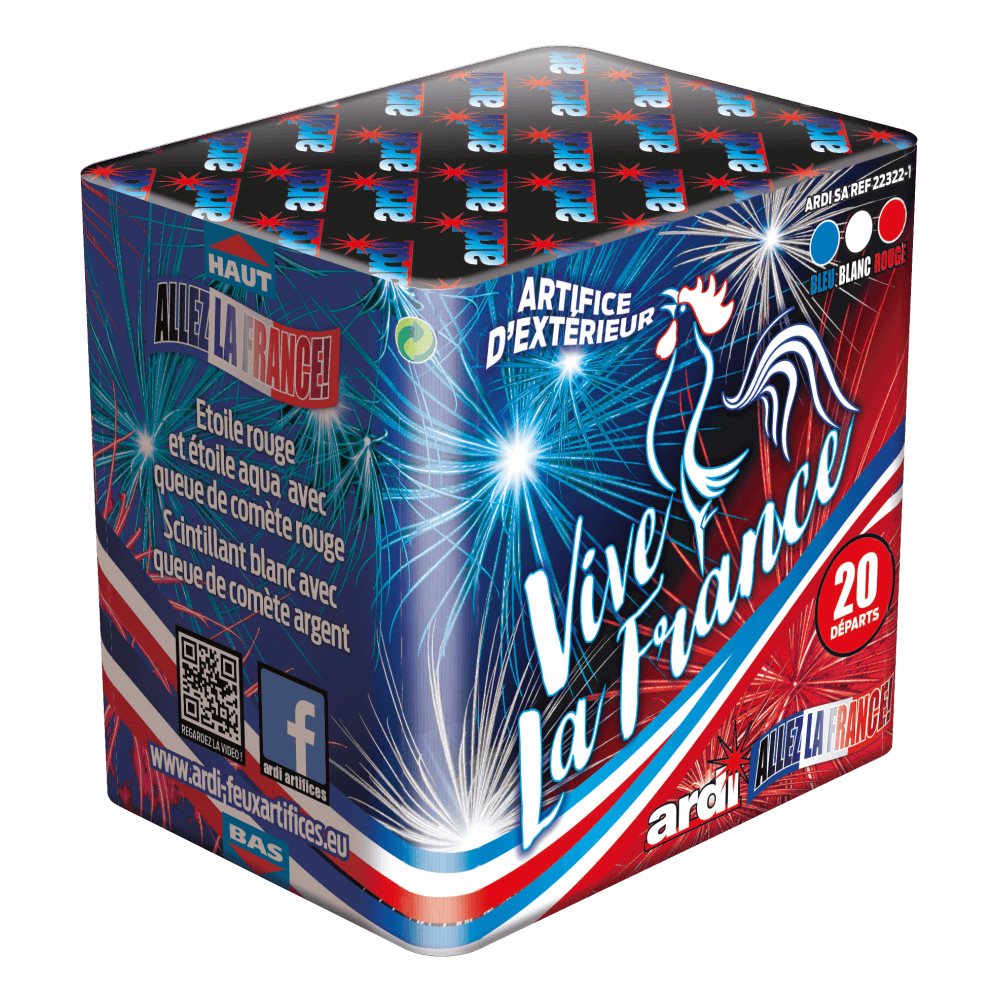 Compact VIVE LA FRANCE – Feu d’artifice Bleu Blanc Rouge F2