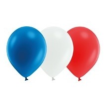 Ballons France 30 cm lot de 12 pas cher – déco bleu blanc rouge