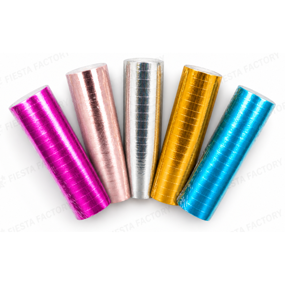 Serpentins métalliques 4m pas cher – 5 couleurs au choix | Fiesta Factory