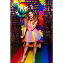 Rideau aluminium multicolore 200x100 cm pas cher – déco fête | Fiesta Factory