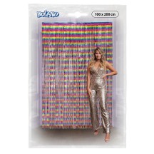 Rideau aluminium multicolore 200x100 cm pas cher – déco fête | Fiesta Factory