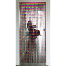 Rideau aluminium multicolore 200x100 cm pas cher – déco fête | Fiesta Factory