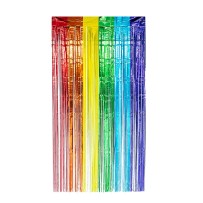 Rideau foil 5 couleurs 200 x 100 cm – Décoration photobooth multicolore | Fiesta Factory