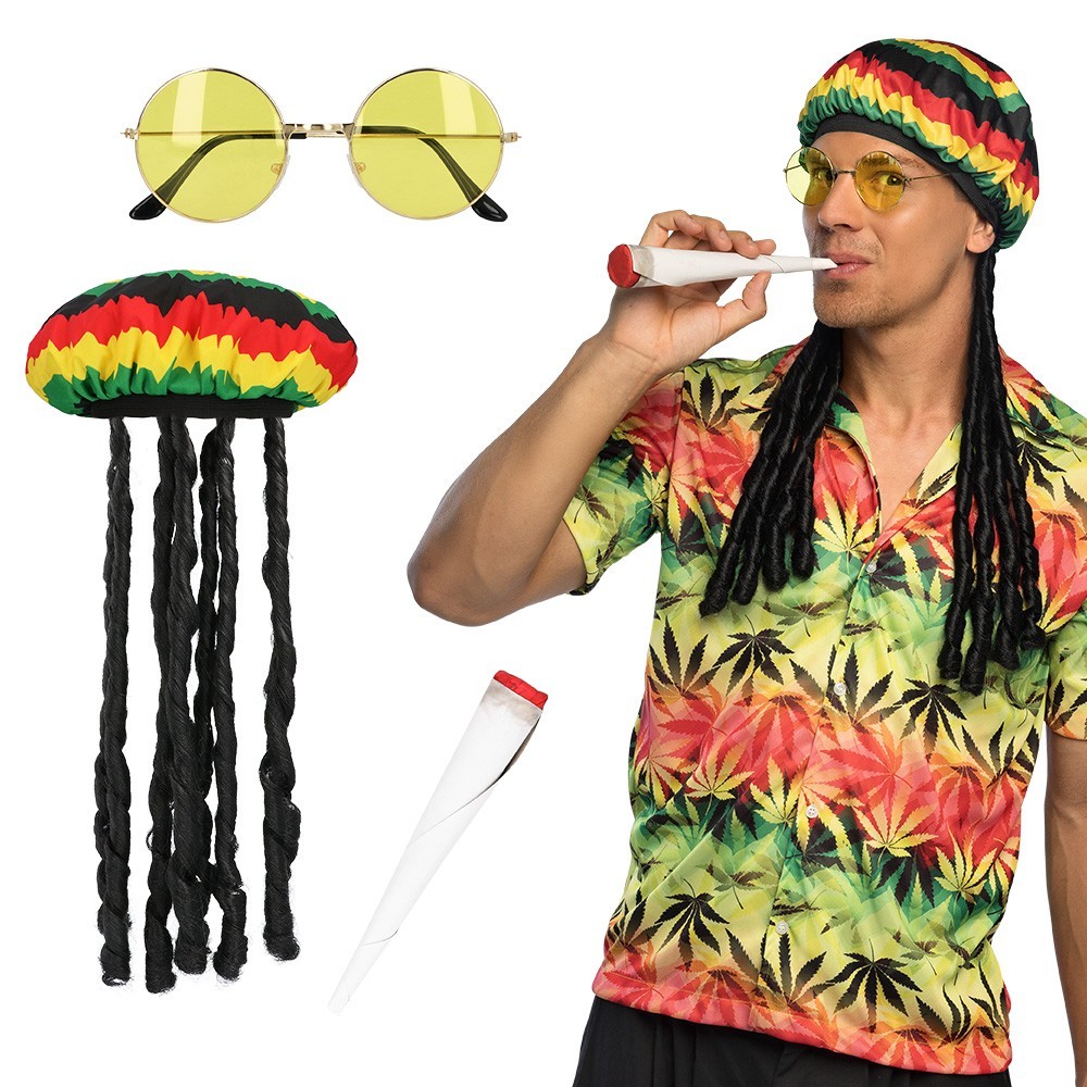 Accessoires Set Rasta : Déco et articles reggae à petit prix | Fiesta Factory