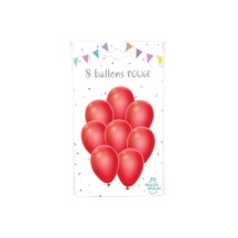8 Ballons Rouges 30 cm - 36424RG - Ballons latex