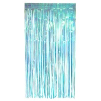 Rideau aluminium irisé bleu clair 200x100 cm pas cher | Fiesta Factory