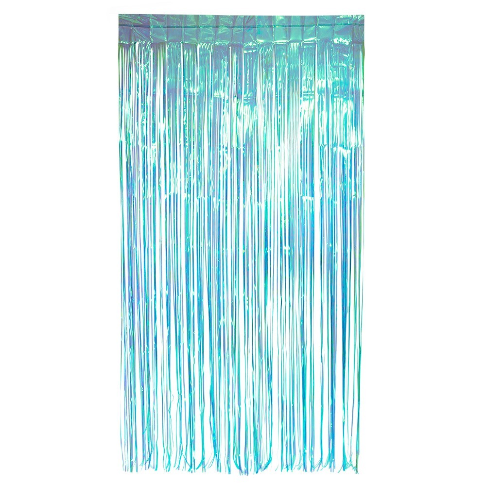 Rideau aluminium irisé bleu clair 200x100 cm pas cher | Fiesta Factory