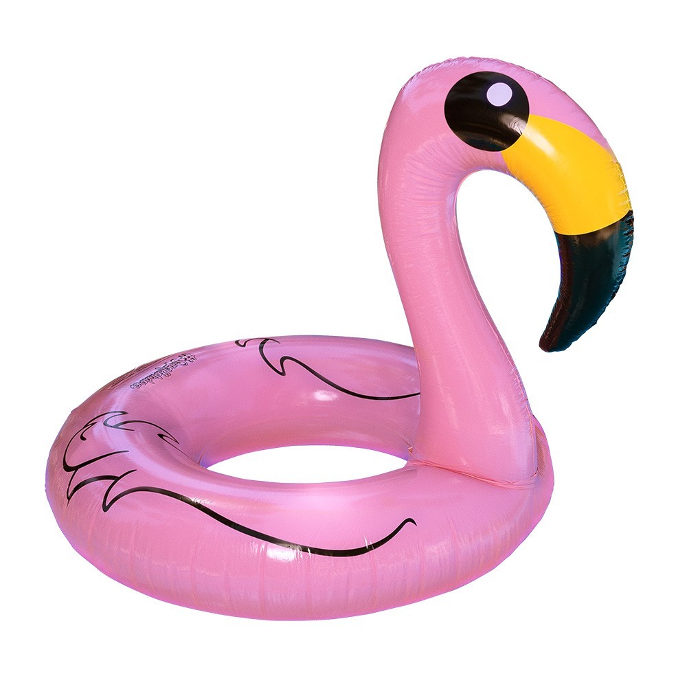 Bouée flamant rose gonflable 110 cm pas cher | Fiesta Factory