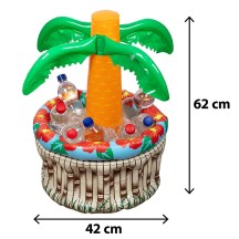 Glacière gonflable palmier 62 cm pas cher – fête été | Fiesta Factory