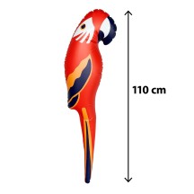 Perroquet gonflable 110 cm pas cher – déco tropicale | Fiesta Factory