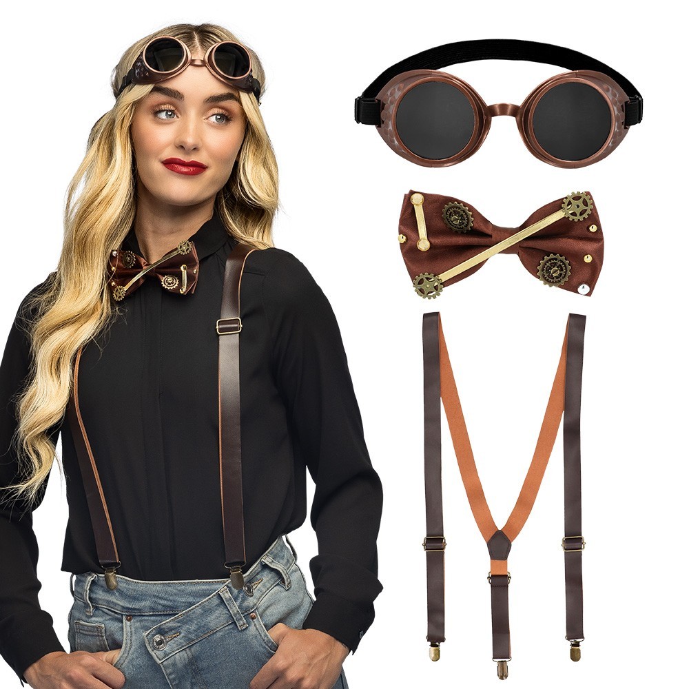 Set d’accessoires Steampunk : Kit rétro futuriste à petit prix | Fiesta Factory