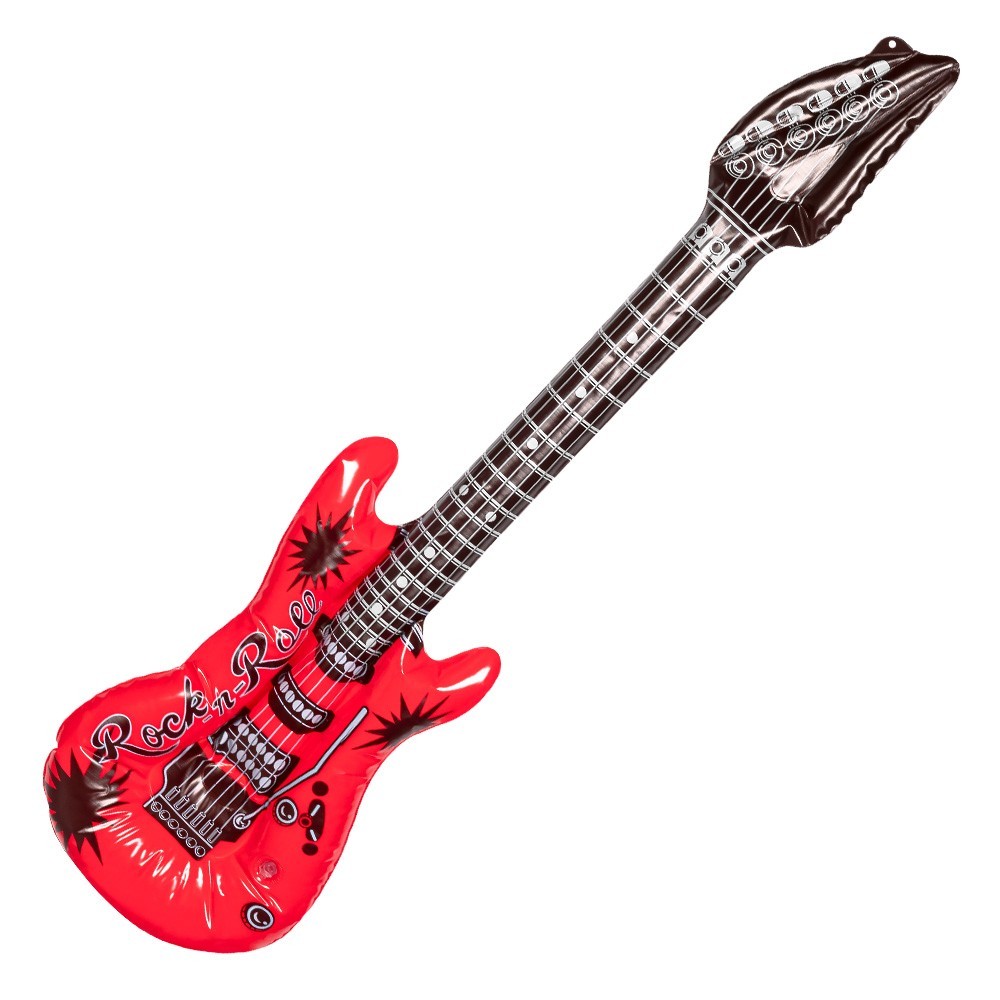 Guitare gonflable 106 cm – accessoire fête rock et soirée