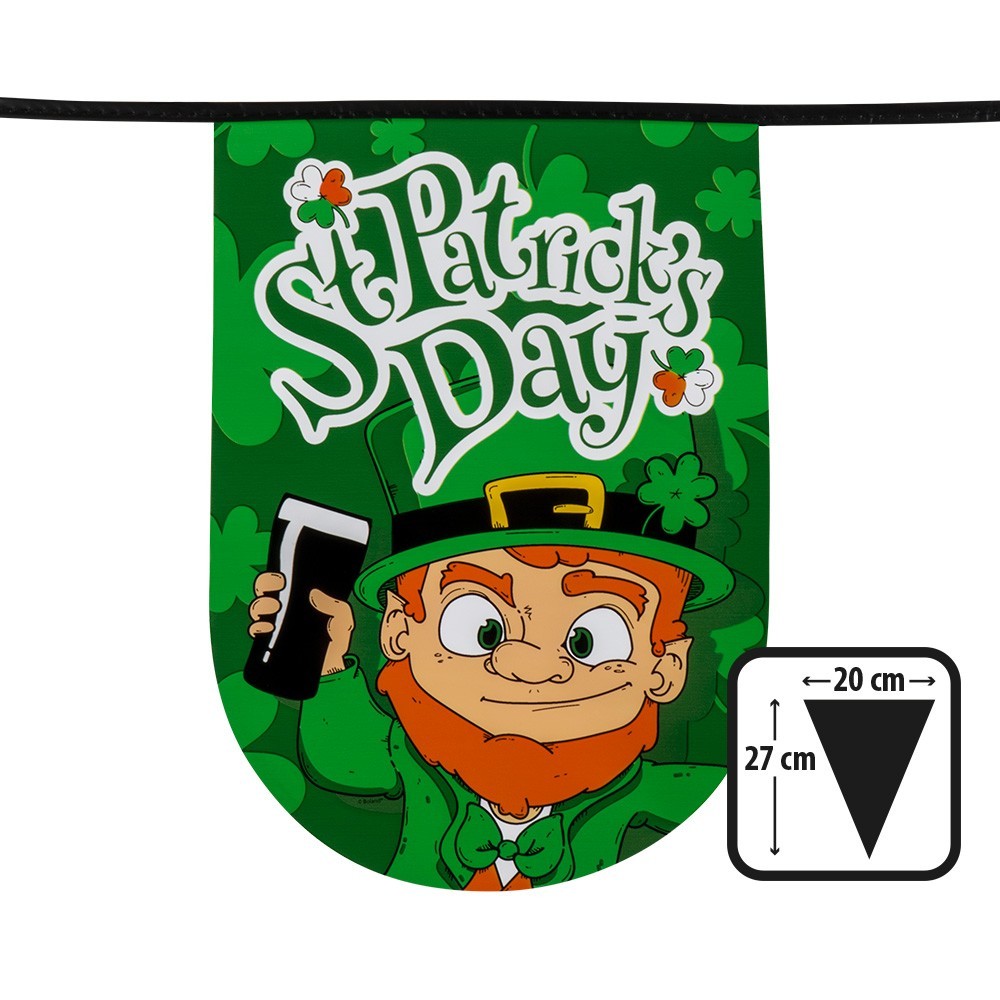 Guirlande St Patrick’s Day 6m pas cher | Décoration irlandaise Fiesta Factory