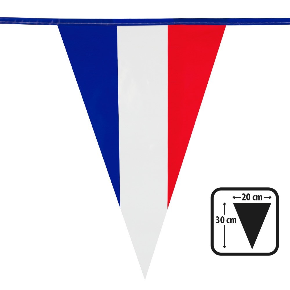 Guirlande France 10m pas cher | Fanions supporters Fiesta Factory