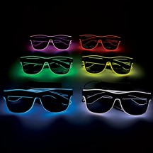 Lunettes LED Lumineuses – 6 Coloris Assortis - 47026 - Lunettes fantaisie