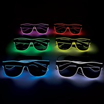 Lunettes LED Lumineuses – 6 Coloris Assortis - 47026 - Lunettes fantaisie
