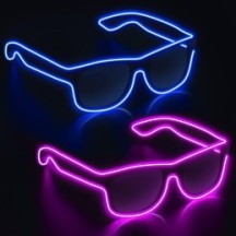 Lunettes LED Lumineuses – 6 Coloris Assortis - 47026 - Lunettes fantaisie