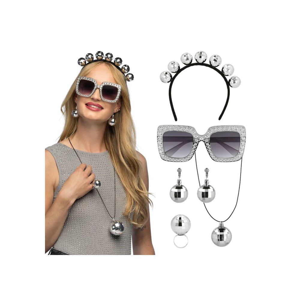 Set Disco accessoires rétro pas cher | Fiesta Factory