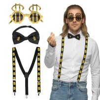 Set Dollar lunettes bretelles et nœud papillon | Fiesta Factory
