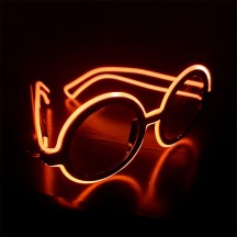 Lunettes LED Rondes – 6 Coloris Assortis - 47053 - Lunettes fantaisie