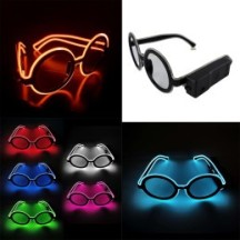 Lunettes LED Rondes – 6 Coloris Assortis - 47053 - Lunettes fantaisie