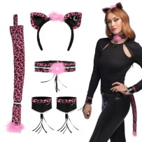 Set Cute Leopard avec Tiare pas cher | Fiesta Factory