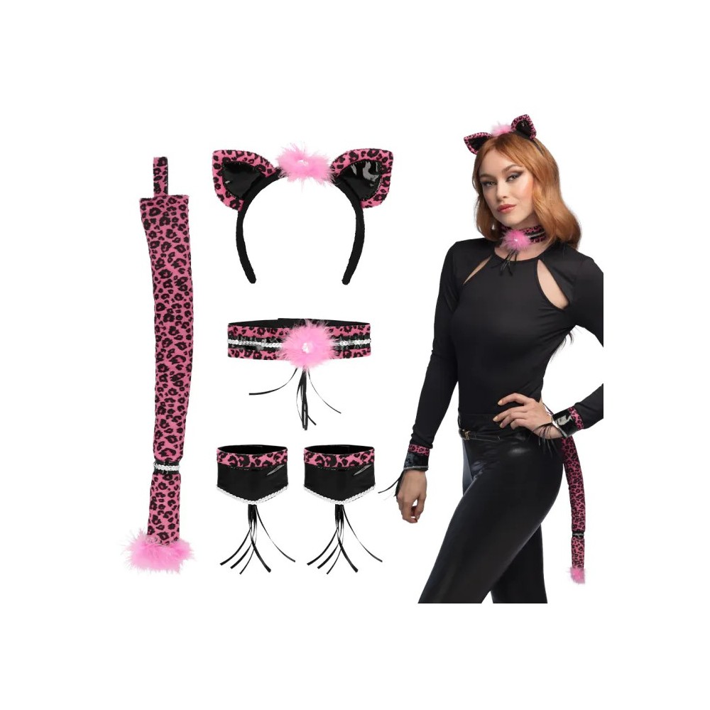 Set Cute Leopard avec Tiare pas cher | Fiesta Factory