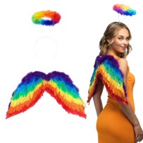 Set Ange Arc-en-ciel avec Ailes pas cher | Fiesta Factory