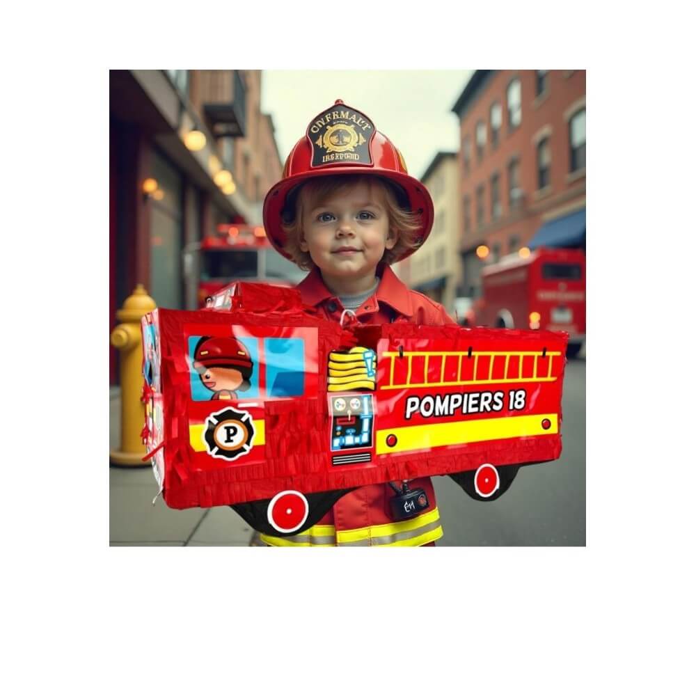 Piñata Camion de Pompier XXL 48 cm - 29638 - Piñatas